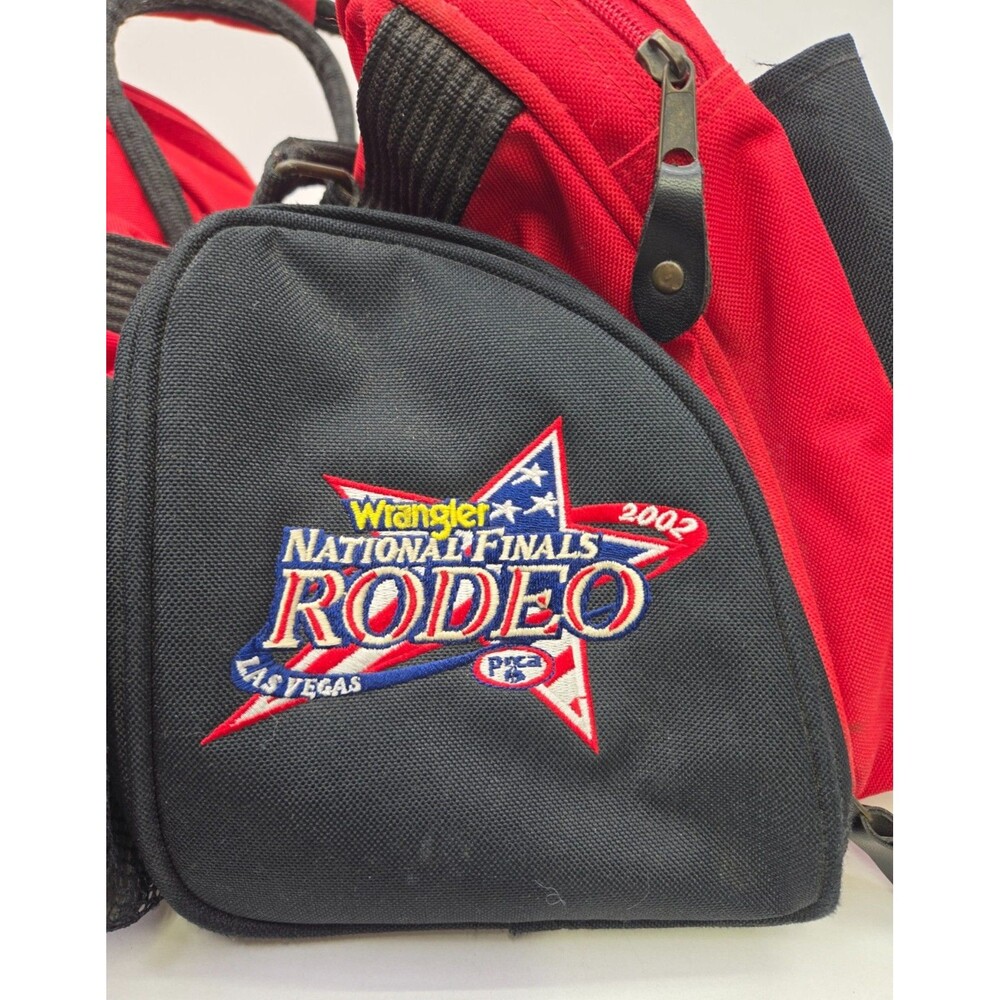 Justin Boots Wrangler NFR Rodeo Duffel Bag 2002 Las Vegas 20x12x12 - Picture 7 of 10